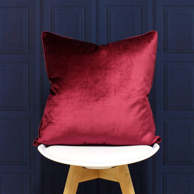Naperville Square Scatter Cushion, 55cm H x 55cm W x 4cm D, Cranberry