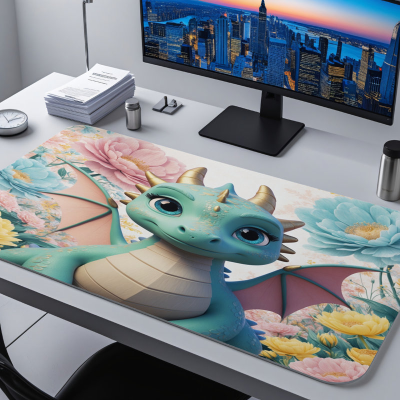 Polyester Desk Pad, 31.5x15.5