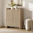 30 Pair Fluted Shoe Storage Cabinet With 2 Doors And Adjustable Shelves-123065854-123844868