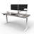 Skyscraper Electric Height Adjustable Standing Desk, Dual Motor and Digital Control with Memory, 72x30, Grey Strand Top with White Frame-765077115-765077059