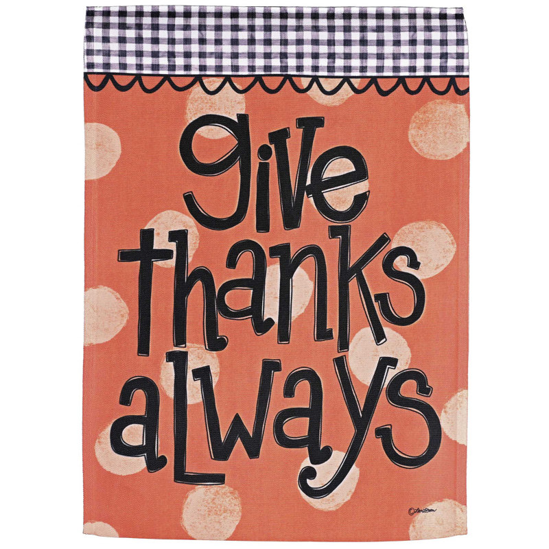 Drapeau de jardin «Thanks Thanks Always» à pois