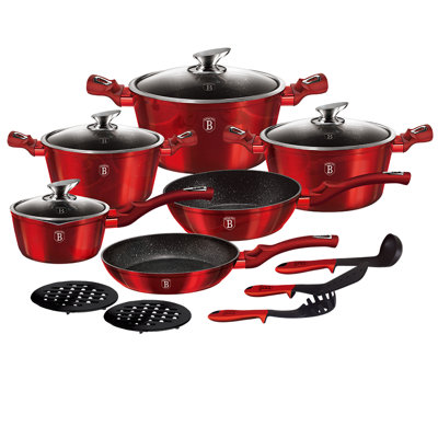 15 - Piece Non-Stick Aluminum Cookware Set