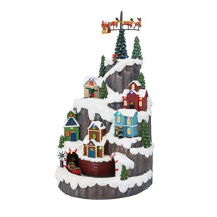 Hill Town Train With Santa – Animated Christmas Village With Led Lights