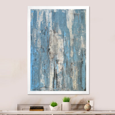 Art abstrait gris et bleu - Décoration murale moderne et contemporaine sur toile