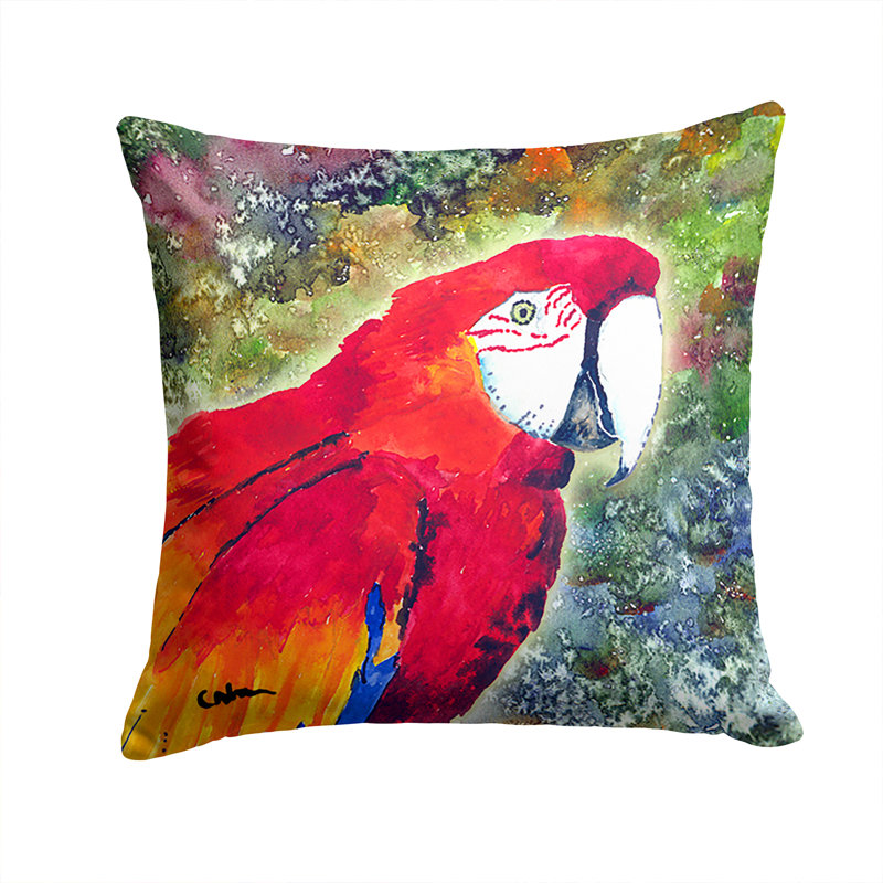 Parrot Indoor/Outdoor Throw Pillow