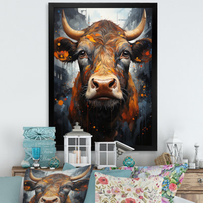Portrait de vache liquide sur toile