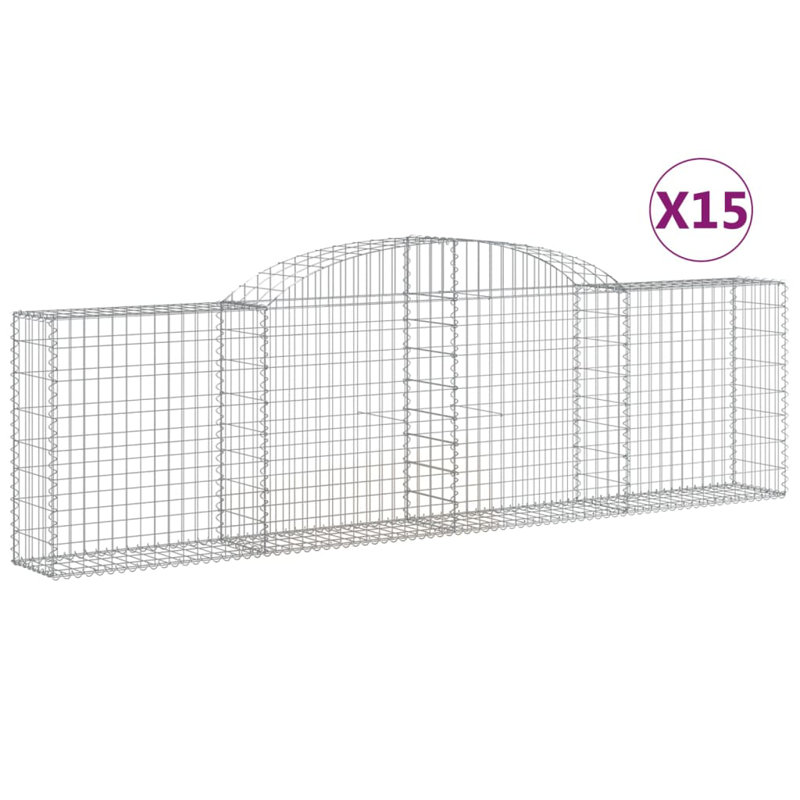 Clôture en métal argenté H 31,5 po x l 157,5 po