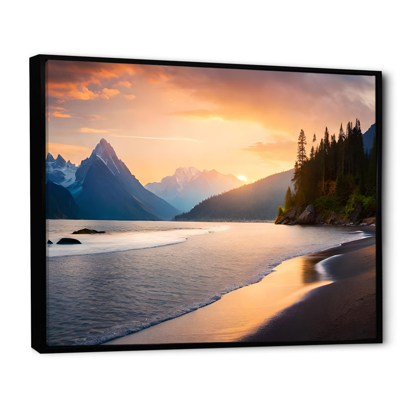 " Alaskan River Beauty ", 24" H x 32" W x 1" D, Black Floater Framed