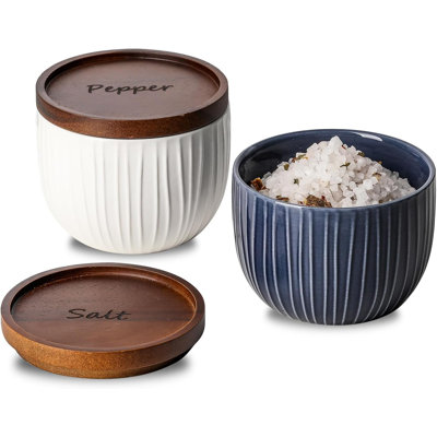 Cave à épices empilable avec couvercle en bois 10 oz