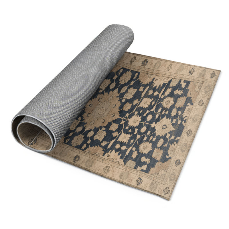 Overdyed Brown Indoor and Outdoor Area Rug, Rectangle 2' x 3'