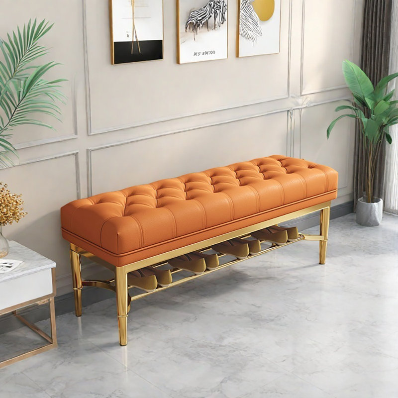 47.2 Multi-functional Shoe Bench, Orange