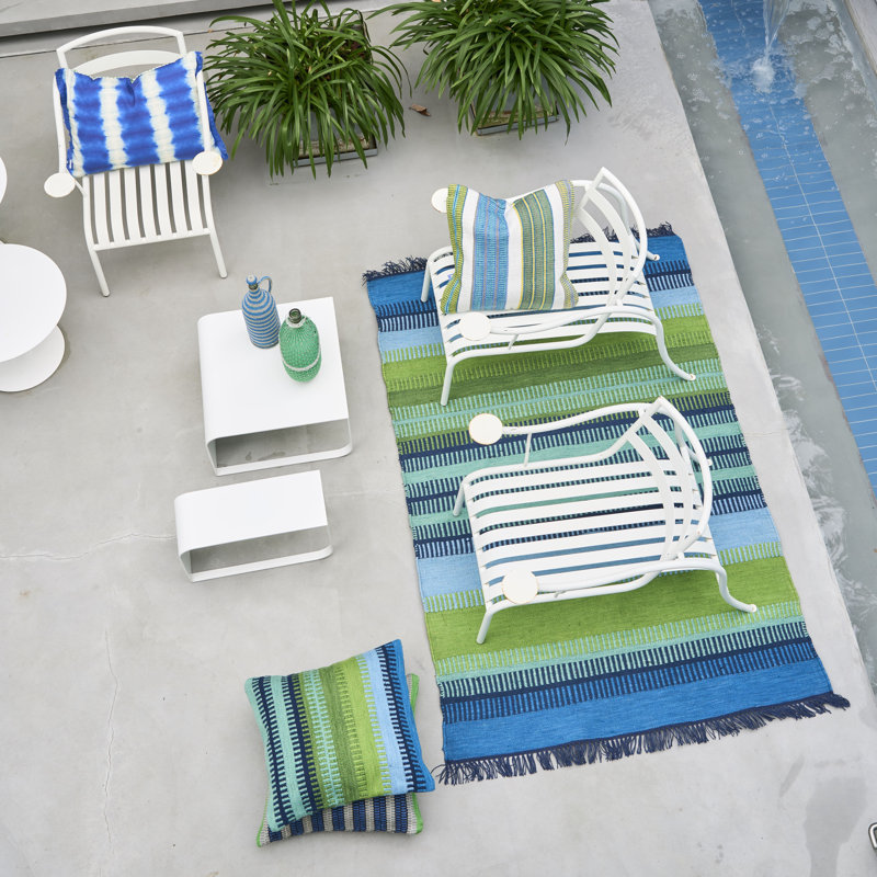 Muturi Cobalt Outdoor Rug, Rectangle 3'11" x 5'11"