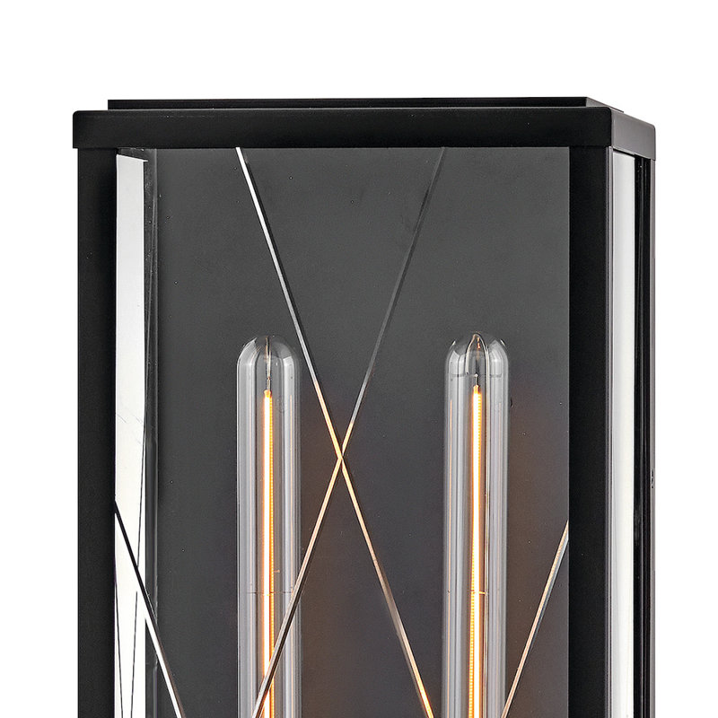Monte Wall Mount Aluminum Outdoor Lantern - Adjustable Height