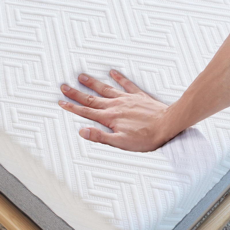 Mattress, Grey Gel Memory Foam  For Cool Night & Pressure Relief, Medium Plush Feel With Motion Isolating, 6", Full