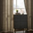 Deavion Velvet Curtains Metal Grommets Room Darkening with Gold Foil Print 2 Panel Set-106462133-106462128