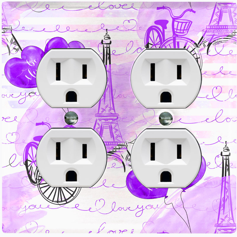 Patterned 2 - Gang Toggle Light Switch Standard Wall Plate