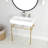 Logmey 17'' Ceramic Rectangular Bathroom Sink with Overflow-82424143