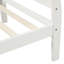 Lit plateforme simple en bois massif avec tête de lit / en blanc