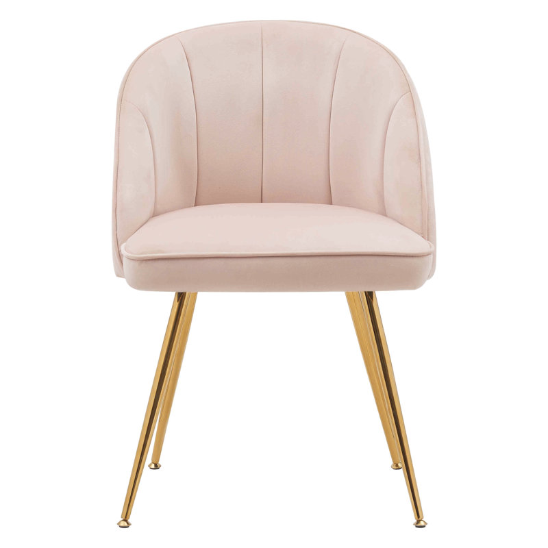 Cohen 17.72'' H Velvet Upholstered Side Chair, Pink