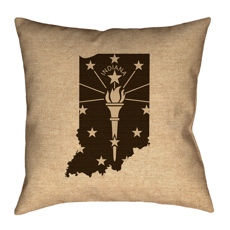 Coussin de sol en polyester filé noir Katelyn Smith, 40 po x 40 po, Sépia