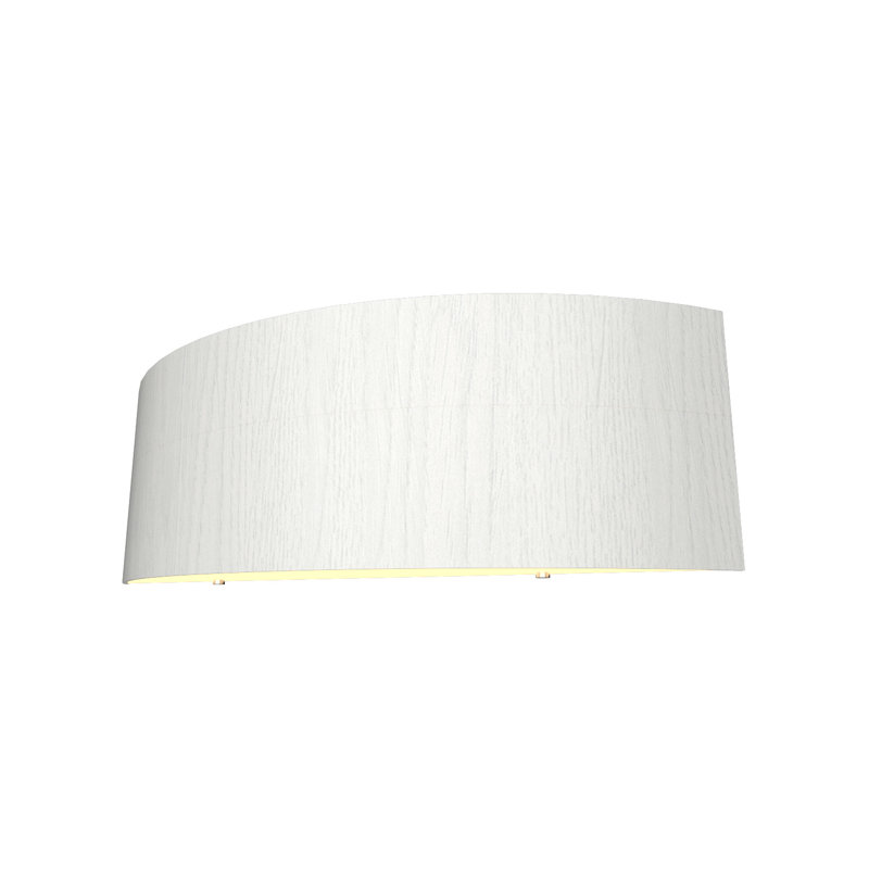 Manufactured Wood Flush Mounted Sconce, Organic White