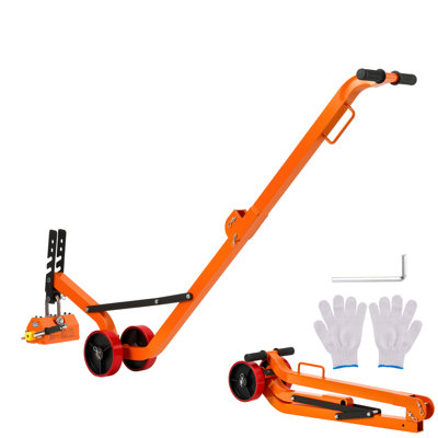 Chariot de levage à couvercle magnétique, capacité de traction de 1320 lb, chariot en acier avec aimant robuste et 2 roues, poignée réglable, néodyme N42, pliable et portable, pour le levage des couvercles de regards