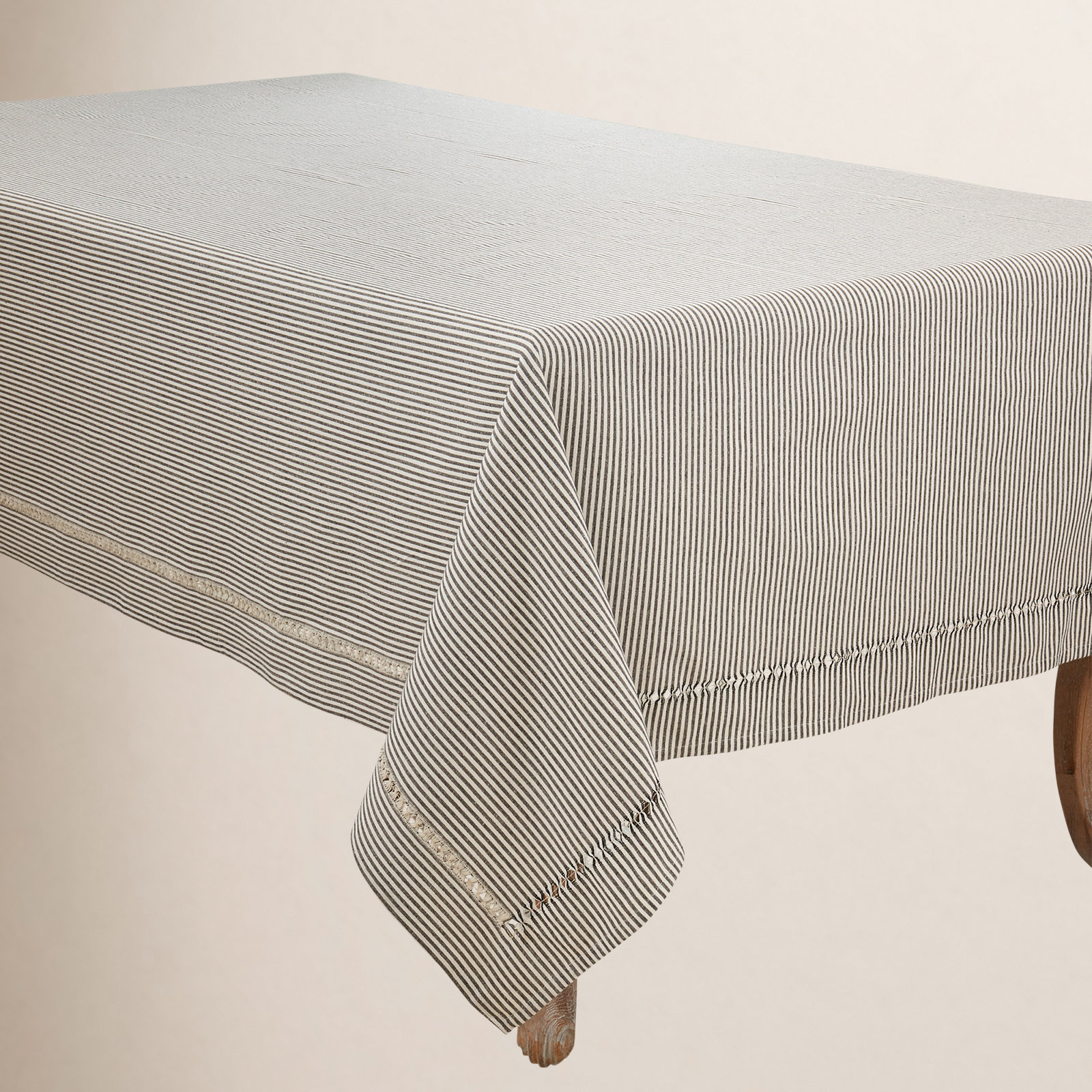 Jaylin Collection Striped Tablecloth, 180"L x 65"W