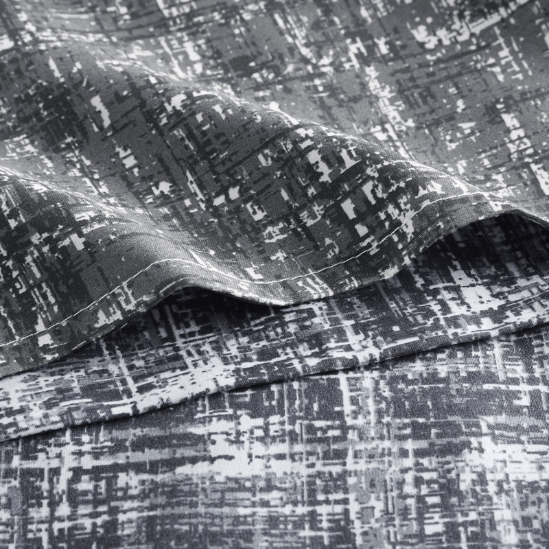 Maca Textured Print Reversible Duvet Set, King/Cal King Duvet Cover + 2 King Shams, Gray