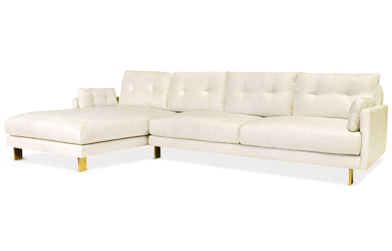 LAF Malibu Sectional, Charcoal Rayon/Viscoce, Left Hand Facing