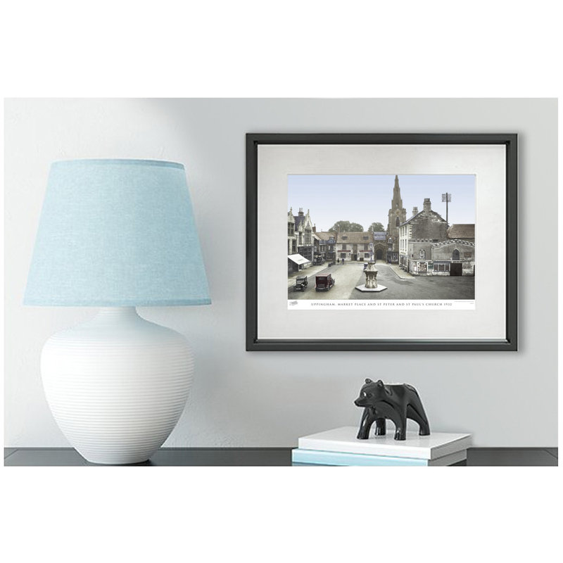 Uppingham, Market Place And St Peter And St Paul's Church 1932 - Single Picture Frame Print, 63.3cm H x 83.5cm W x 2.3cm D