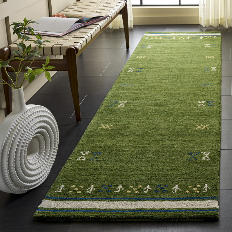 Himalaya Hand Loomed Wool Geometric Indoor Rug, 2'-3" x 8'-0" Runner