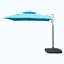 Parasol carré en porte-à-faux 10 'x 10' avec mât central, bleu lac (base non incluse)-437681694-437681683