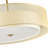 3 - Light 20" Double Drum Fabric Pendant Chandelier in Gold-1847923544