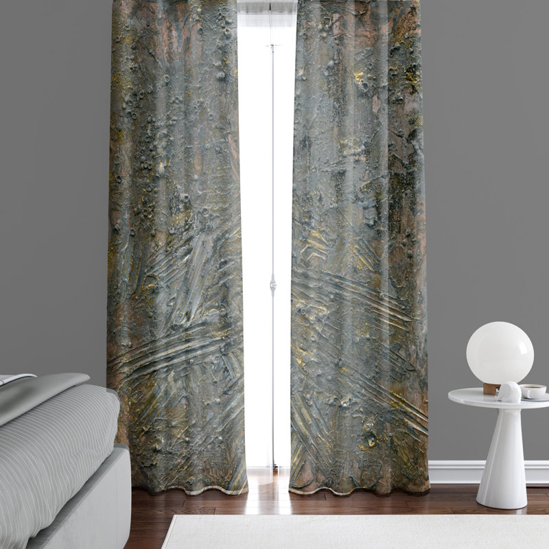 Paire de rideaux semi-transparents en polyester Sharnelle, L 20 po x H 52 po