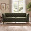 Canapé Chesterfield capitonné avec coussins à ressorts ensachés et pieds en bois d'hévéa