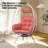 Swivel Patio Lounge Chairs, Steel Rattan Modern Egg Chair For Home