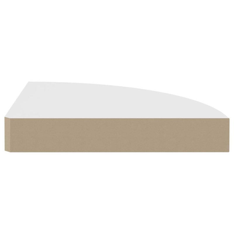 Brailey-Jaii Triangle Corner Shelf, 3.8cm H x 35cm W x 35cm D, Oak/White