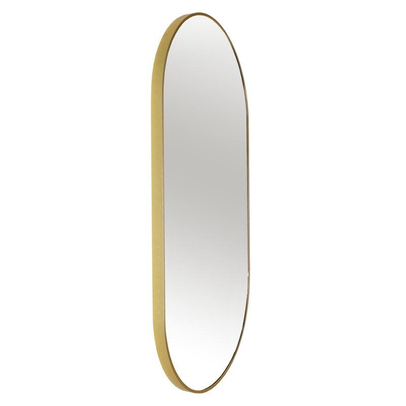 Metal Flat Wall Mirror, Gold
