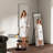 360° Rotating Multifunctional Full Length Mirror With Hook Storage Rack Coat Rack With Mirror Solid Wood Floor Mirror Bedroom Living Room Cloakroom Space Saving-1023288665