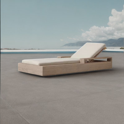Chaise longue d'extérieur à dossier réglable