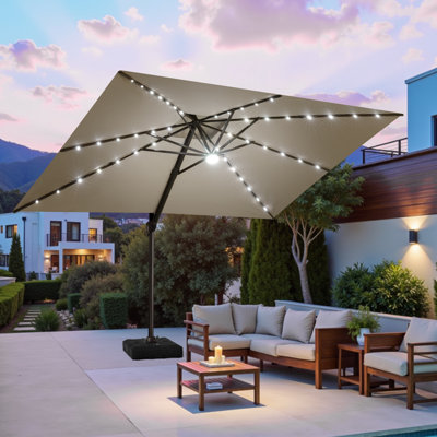 11' Cantilever Umbrella, Counterweights Base Included