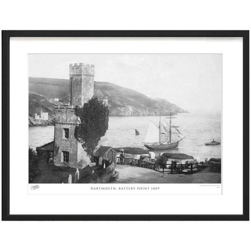 Dartmouth, Battery Point 1889 - Single Picture Frame Print, 40cm H x 50cm W x 2.3cm D