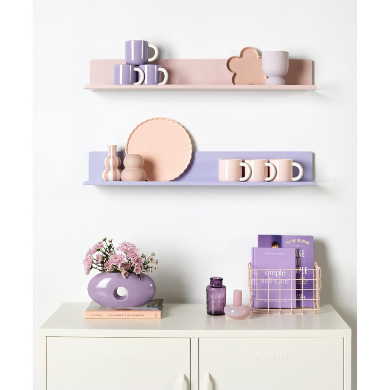 Organize + Display Floating Shelf, 4.7" H x 33.5" W x 5.1" D, Blush