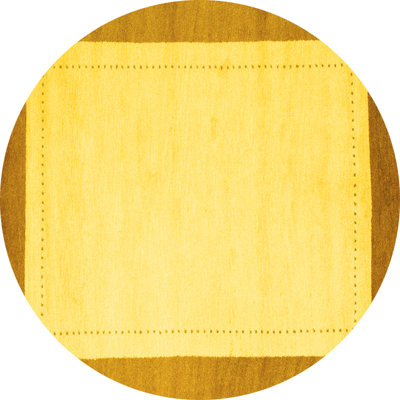 Tapis contemporains jaunes lavables à la machine 664