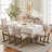 Set of 6 Modern Striped Dining Chairs, Solid Wood Sled Legs-1372520354-1372520359-1372520358