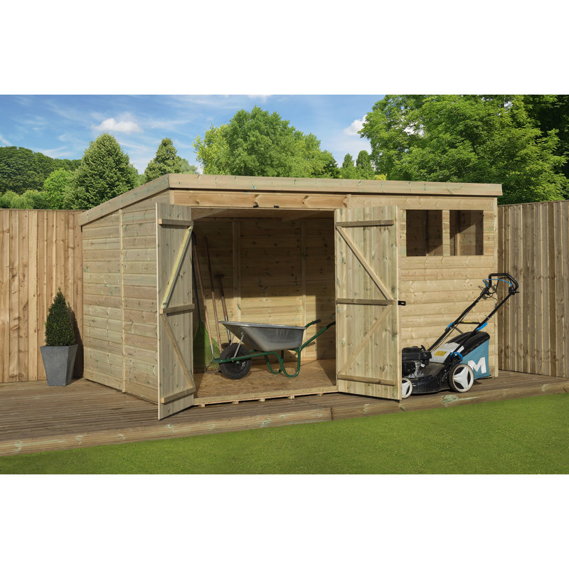 Shiplap Pent Wooden Shed, 12ft. W x 8ft. D