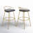 Laurenzio Swivel Upholstered Counter Stool with Metal Frame-89129300-89129301
