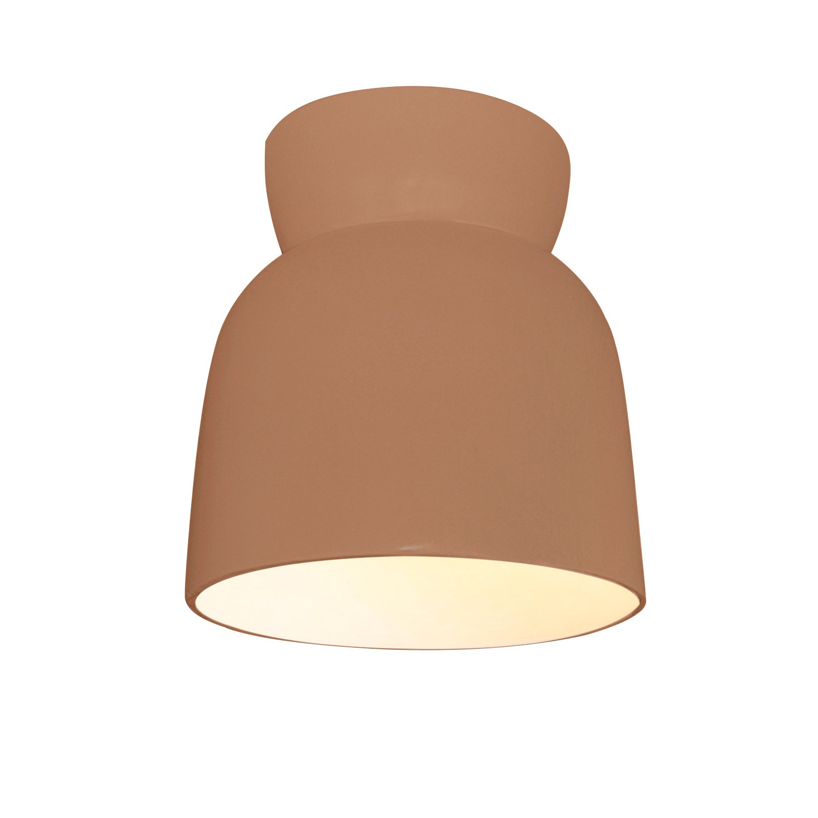 Logan Single Light Ceramic 8'' H X 7.5'' W  Flush Mount, Adobe, LED (Integrated)