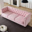 Canapé Chesterfield en velours à accoudoirs roulés Gevon-88998217