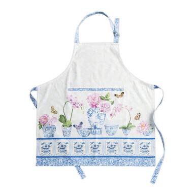 Mother Daughter matching aprons Retro blue gingham aprons